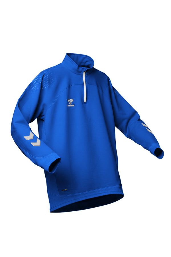 Hummel Lead Half Zip sweatshirt in true blue