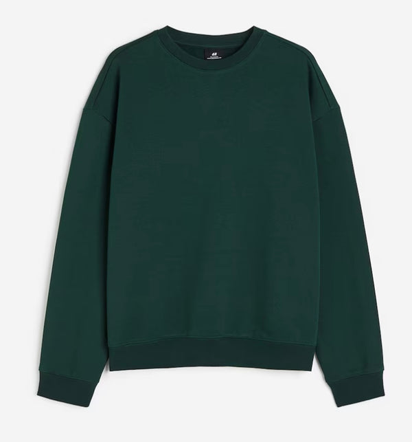 H&M Solid Round Neck Sweatshirt