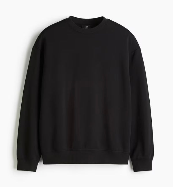 H&M Solid Round Neck Sweatshirt