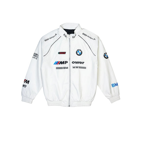VINTAGE BMW LEATHER JACKET (WHITE )