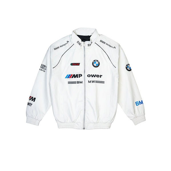 VINTAGE BMW LEATHER JACKET (WHITE )