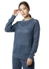 Zara mesh knit crew neck sweater