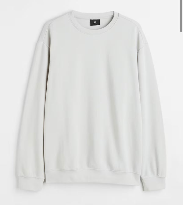H&M Solid Round Neck Sweatshirt